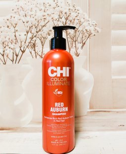 Шампунь відтінковий "Червоно-золотисто-каштановий" / CHI Ionic Color Illuminate SHAMPOO Red Auburn 355 мл CHICIARS12 фото