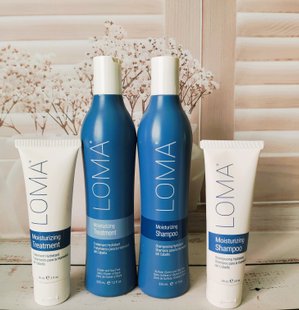 Набір loma moisturizing зволоження для сухого волосся mois355х88 фото