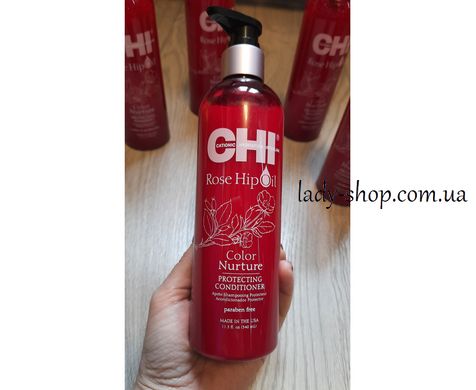 Захисний кондиціонер для фарбованого волосся/CHI Rose Hip Oil Color Nurture Protecting Conditioner CHIRHC12 фото