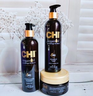 Набор CHI Argan Oil Шампунь 340 мл + Кондиционер 340 мл+ Маска 237 мл  ARGANnabor фото