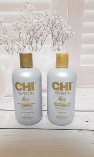 Chi keratin Набор шампунь 355 мл+кондиционер 355 мл chi keratin rebuild revier protect /CHI Keratin Rebuild Revier Protect CHIKeratin355 фото