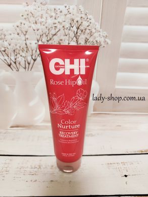 Відновлювальна маска для фарбованого волосся Chi Rose Hip Oil Recovery Treatment з олією троянди і кератином, 237 мл CHIRHIT6 фото