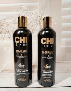 Набір CHI LUXURY Black Seed Oil з олією чорного кмину (Шампунь 355 мл + Кондиціонер 355 мл) 2665040 фото