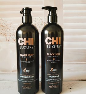 Набір CHI LUXURY Black Seed Oil з олією чорного кмину (Шампунь 739 мл + Кондиціонер 739 мл) 6554672 фото